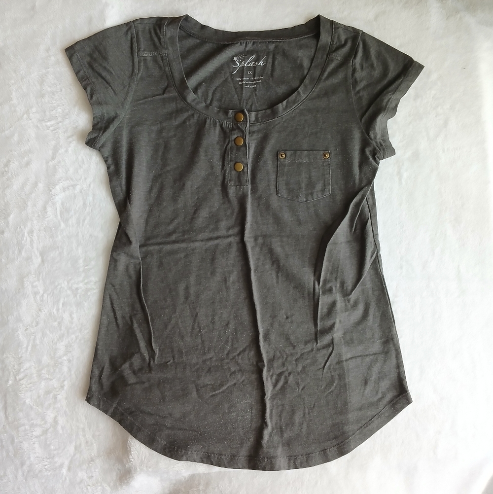 SPLASH Top With Hardware Details Size 1XL